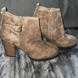 Brown wedge boots- 9.5